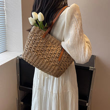 Load image into Gallery viewer, Lyanna Wicker Tote