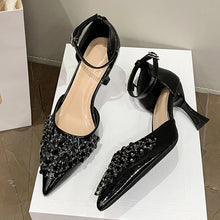 Load image into Gallery viewer, Georgia Rhinestone Heel