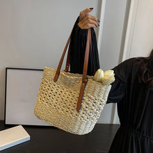 Load image into Gallery viewer, Lyanna Wicker Tote