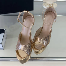 Load image into Gallery viewer, Josephine Gold Heel