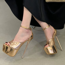 Load image into Gallery viewer, Josephine Gold Heel