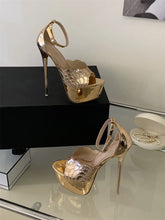 Load image into Gallery viewer, Josephine Gold Heel