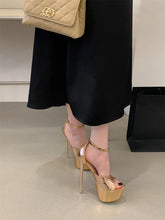 Load image into Gallery viewer, Josephine Gold Heel
