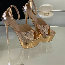 Load image into Gallery viewer, Josephine Gold Heel
